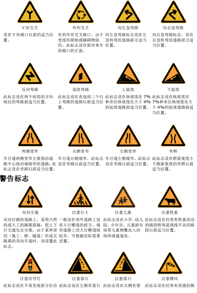 各种交通标志大全图解大图清晰版（最全的图解交通标志大全）(21)