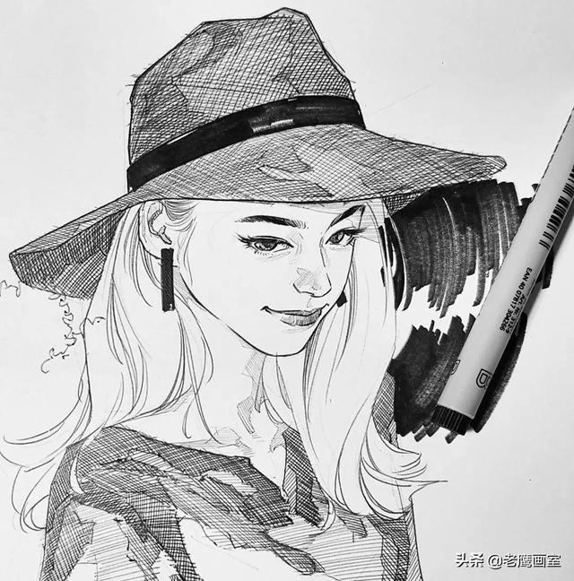 人物速写作品集适合临摹的速写图（靠速写就能时尚）(27)