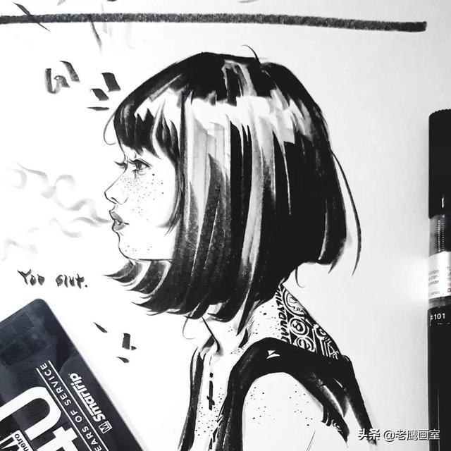 人物速写作品集适合临摹的速写图（靠速写就能时尚）(23)