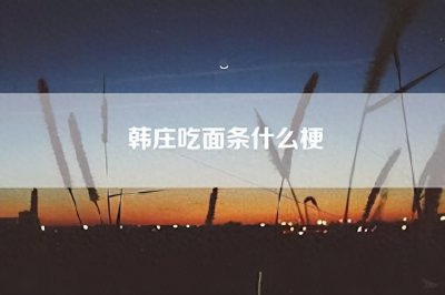 ​韩庄吃面条子:不能只知道韩庄八街，应该来这个地方