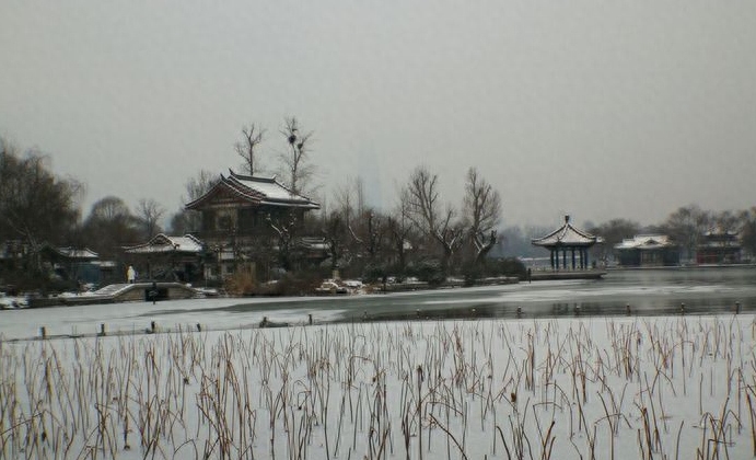 看泉城雪景读老舍《济南的冬天》，那感觉，太美了，自己体会
