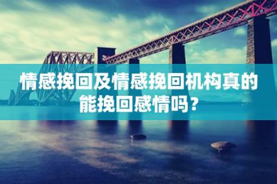 ​情感挽回及情感挽回机构真的能挽回感情吗？