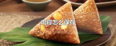 ​肉粽子常温下能保存多久 肉粽子放冷藏可以放多久