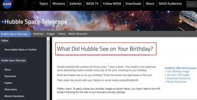​“你生日那天的宇宙长什么样？”8亿网友挤爆NASA：漫天星辰以赠你，也太浪漫