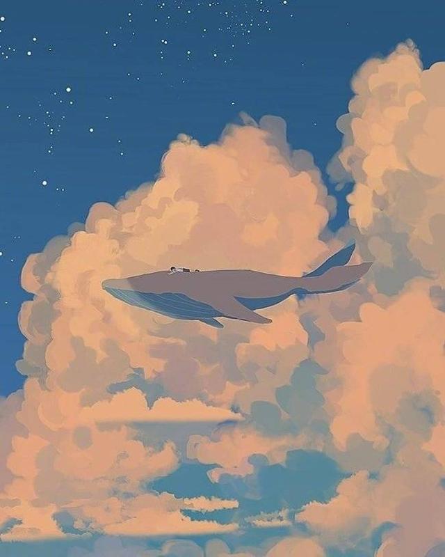 【鲸鱼插画壁纸】唯美动漫壁纸