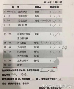 ​二胎夫妻分工表，这个妈妈真是赞
