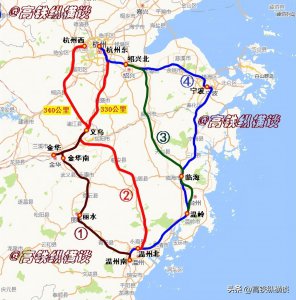 ​杭州至温州，将有四条高铁通道，线路虽弯曲，但最快只需80分钟！