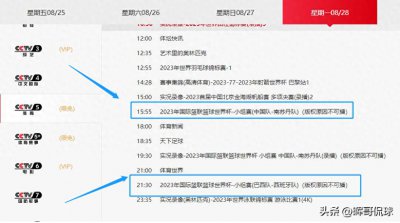 ​中央5套篮球直播时间表：附CCTV5+今日节目单、CCTV5今日节目表