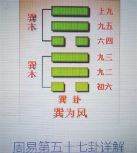 ​周易第五十七卦：巽卦 巽为风 巽上巽下