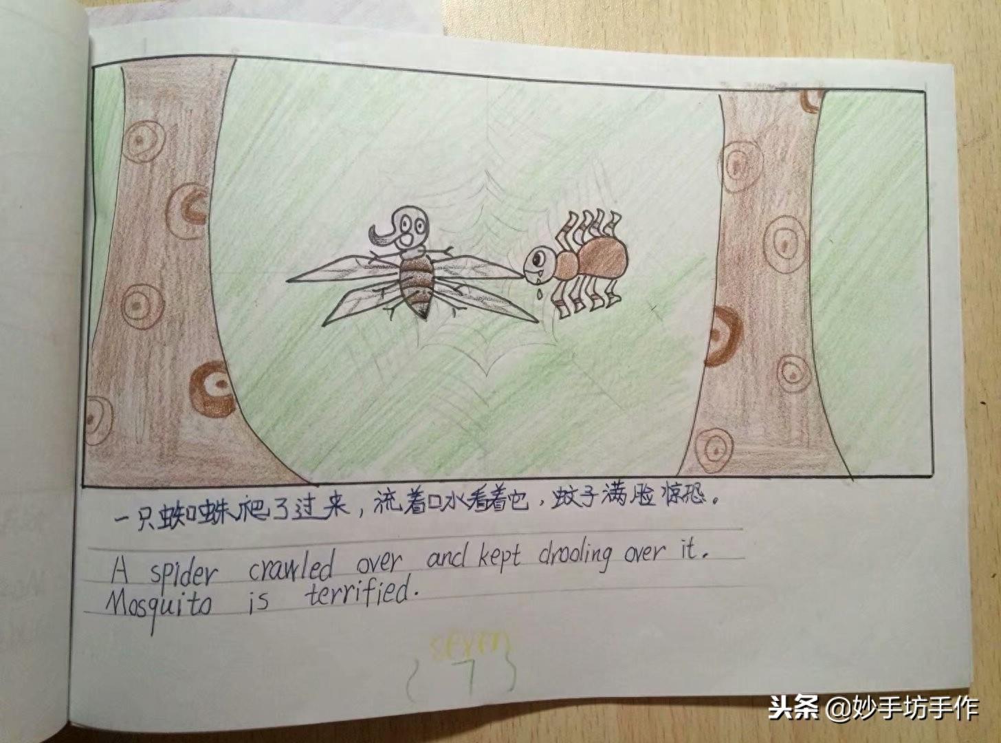 小学生自制英语绘本：《一只自大的蚊子》，图文并茂，值得一看！