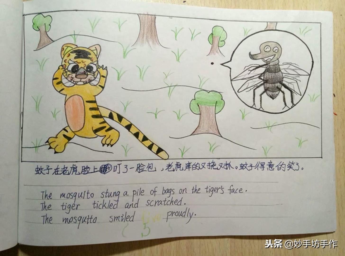 小学生自制英语绘本：《一只自大的蚊子》，图文并茂，值得一看！