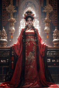 ​中国传统风格的宫廷女装，精致与奢华完美交