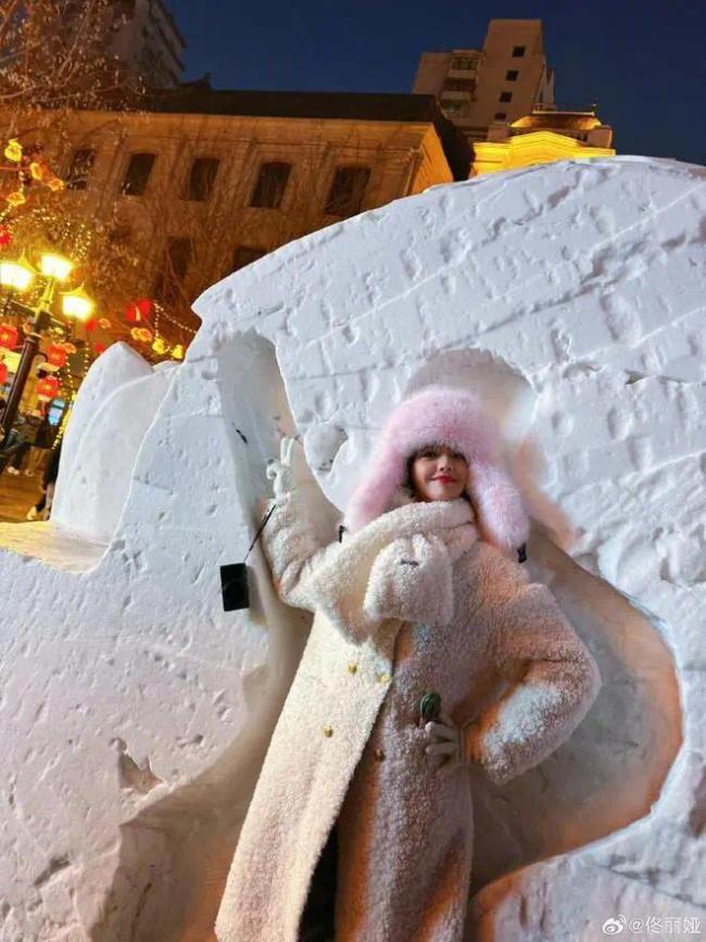 佟丽娅分享雪景美照 笑容甜美宛如梦中情人