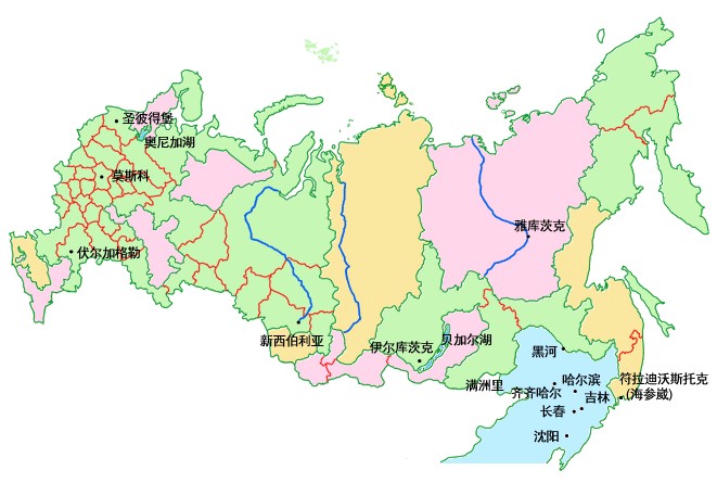 苏联俄罗斯地图