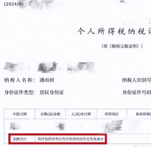 ​网红潘雨润税务自曝引发轰动！交税近一个亿！