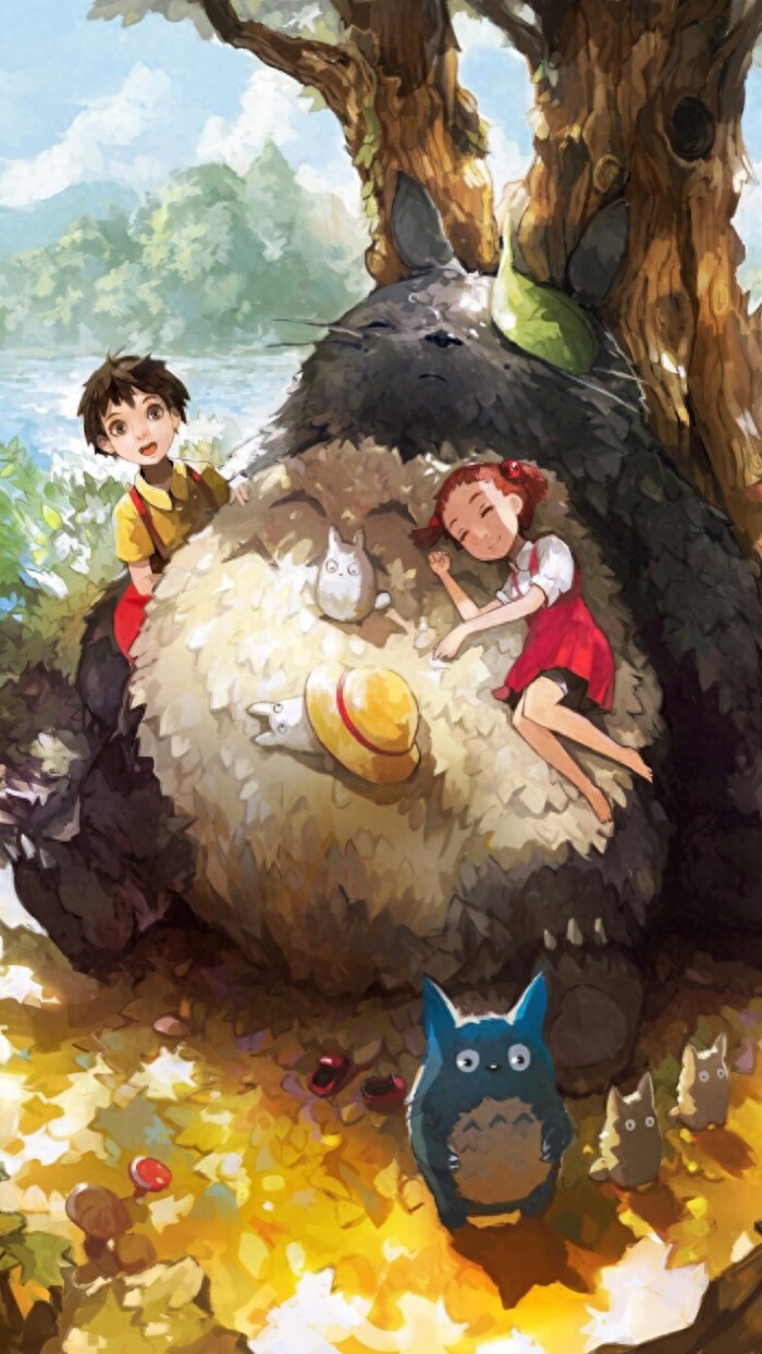 壁纸|第九弹——龙猫,这么萌的龙猫,躺在上面睡觉一定很舒服