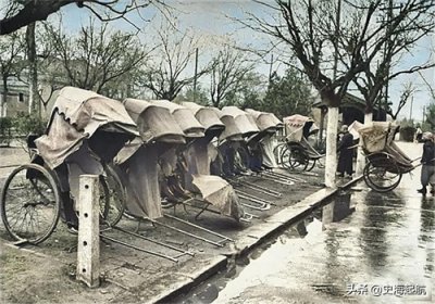 ​民国时的重要客运工具——黄包车，老照片带你看看老上海的黄包车