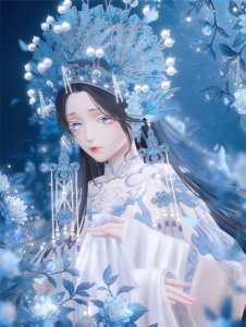 ​插画｜华纸上的美妆，最美不过这一组惊艳的手绘戏曲美人图